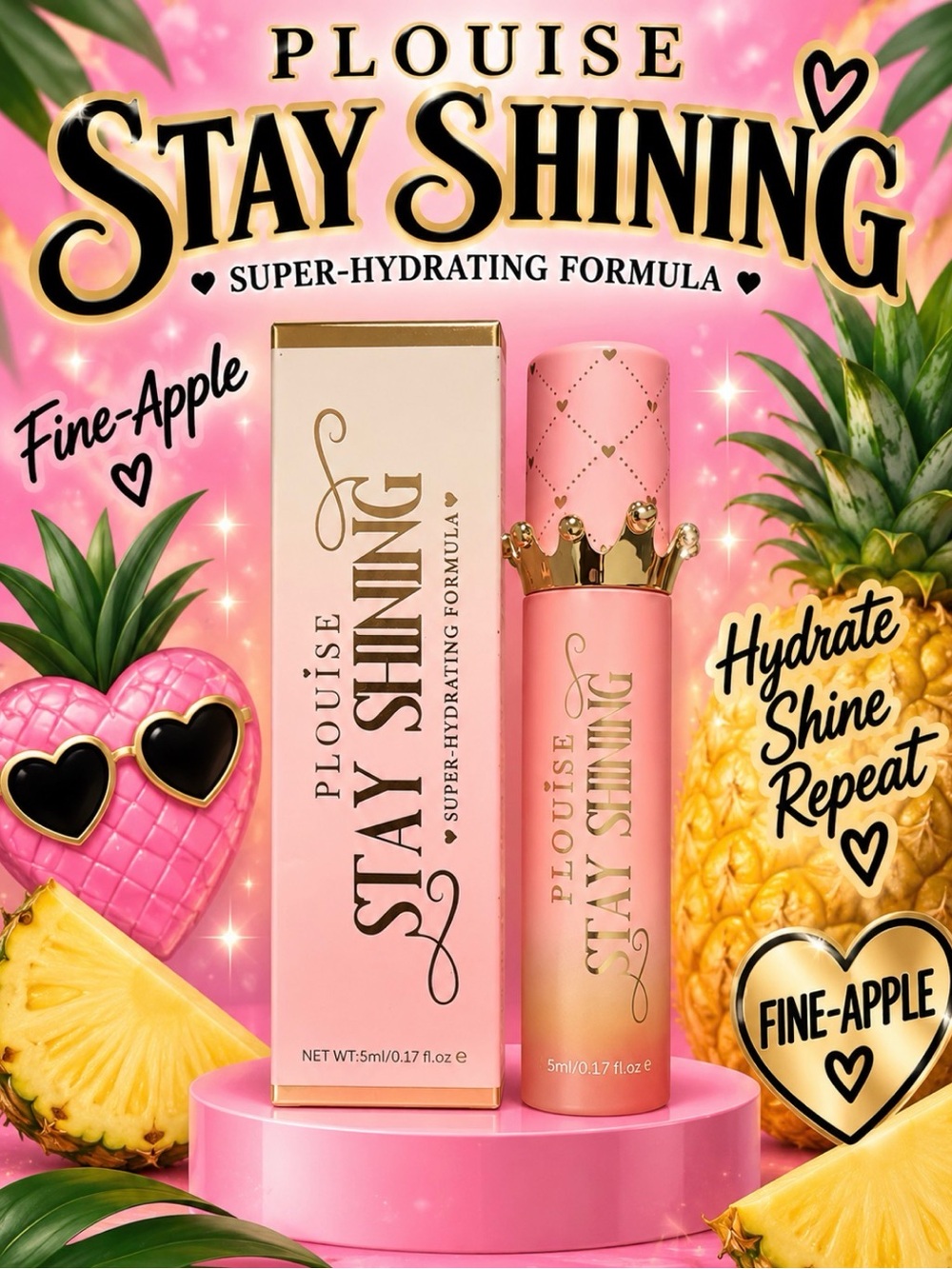 Plouise Stay Shining Hydrating Lip Gloss — Fine-Apple
